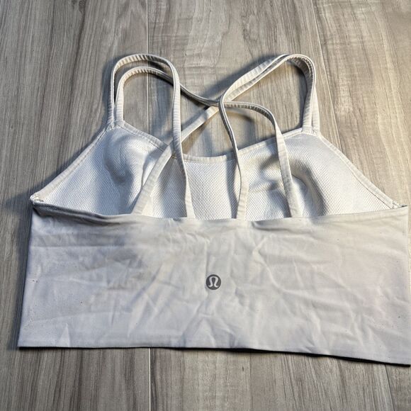 lululemon Energy Longline Bra Ivory Off White Size 10 - Picture 2 of 8